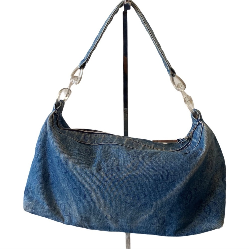 CHANEL denim CC shoulder bag - Picture 2 of 9